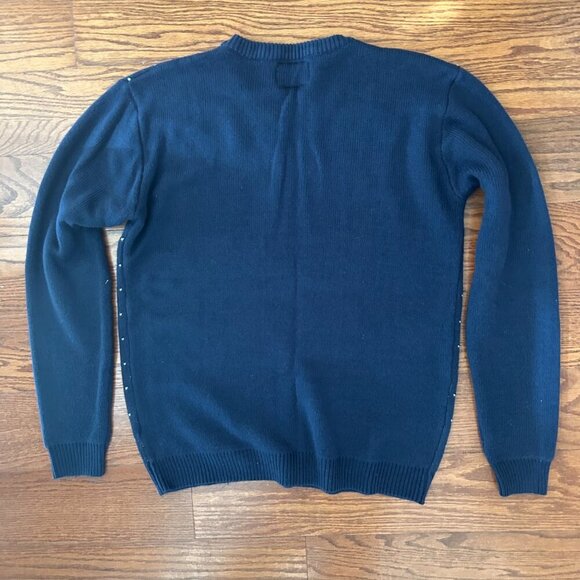 Christmas Reindeer Rudolph Skiing Sweater Size Large Fun Ugly Christmas Sweater - Picture 2 of 9